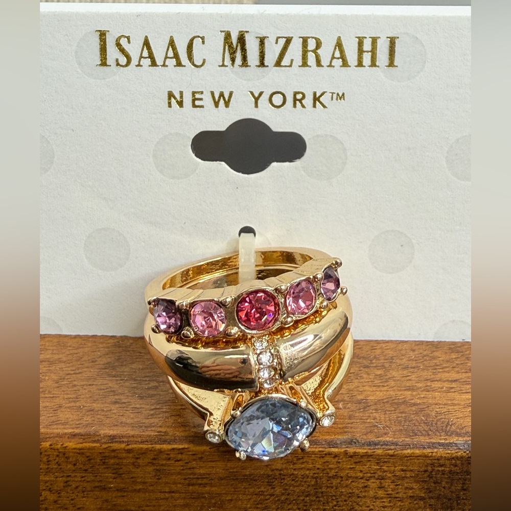 🚨3 for $15🚨 ISAAC MIZRAHI - 3 Piece Ring Set with Stones